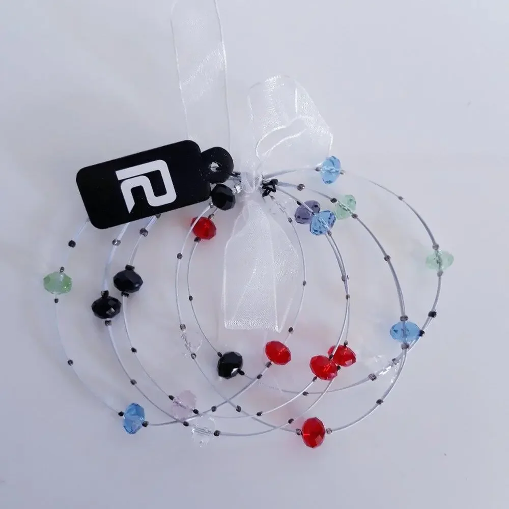 5-piece Melissa Bracelet Set White Red Blue